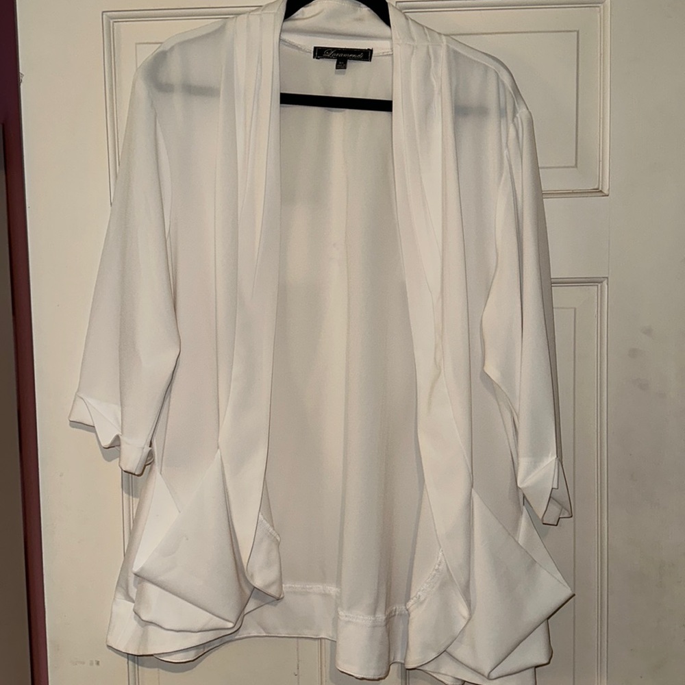 White cardigan